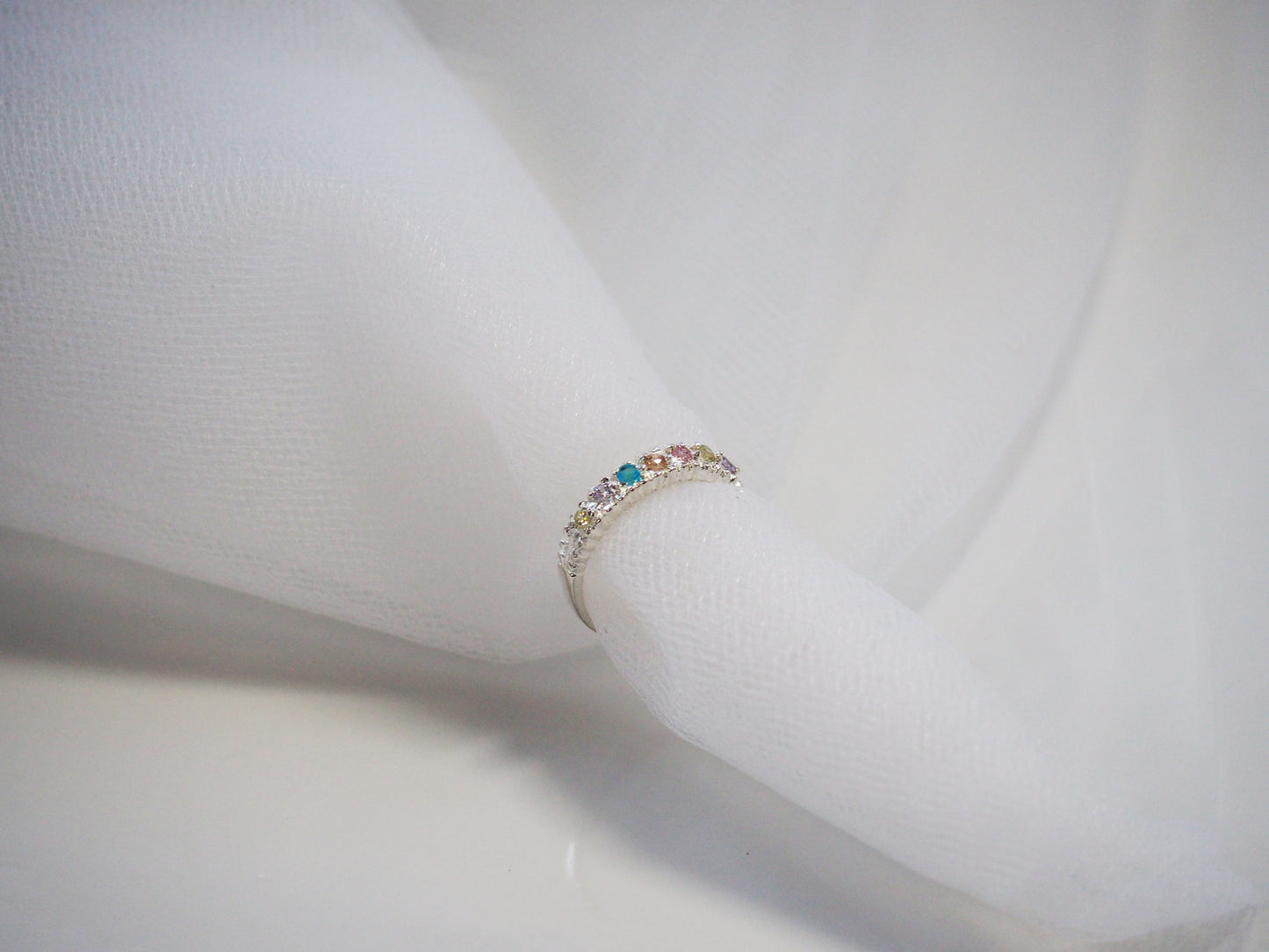 Soft Multi Colors Ring Sterling Silver 925