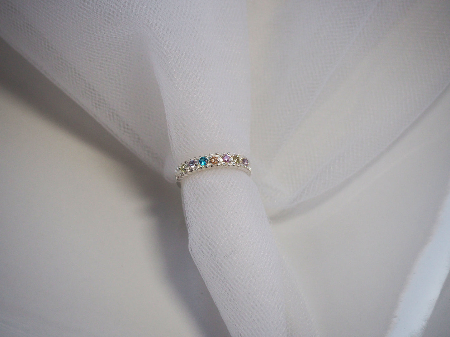 Soft Multi Colors Ring Sterling Silver 925