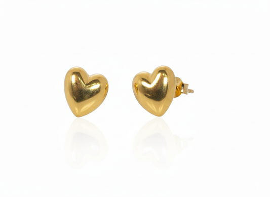 Baggy Heart Earrings – 18K Gold Plated