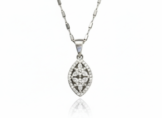 Necklace Pendant with Zirconia – Sterling Silver 925