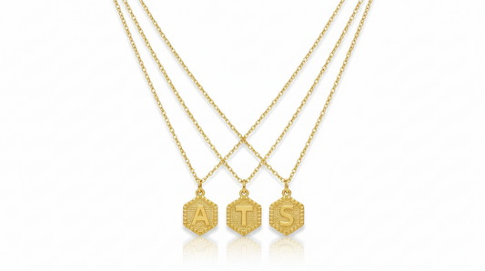 Gold Plated Initials Necklace – 18k Gold Plated