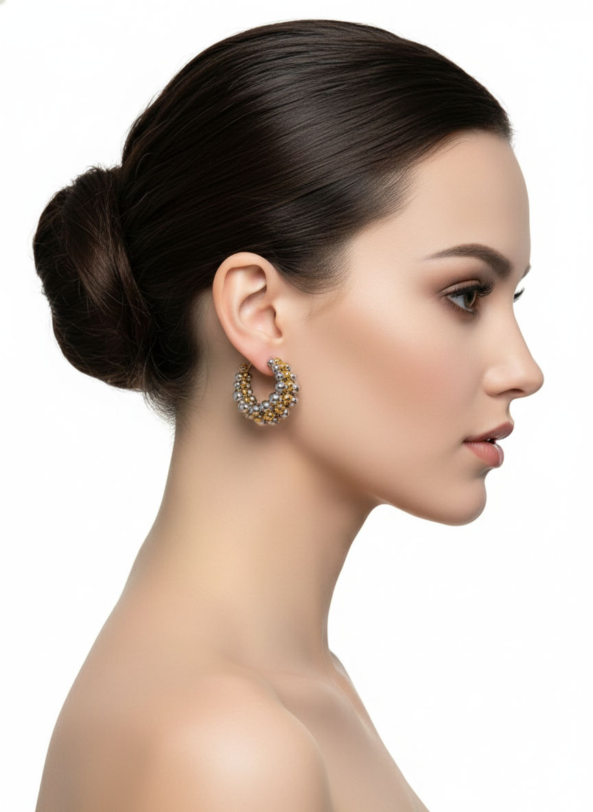 Hoops Silver & Gold -18K Gold Plated