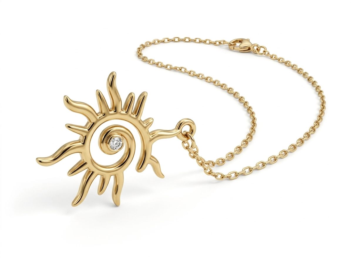 Gold Plated 18k Square Chain Necklace with Natural Mother Pearl