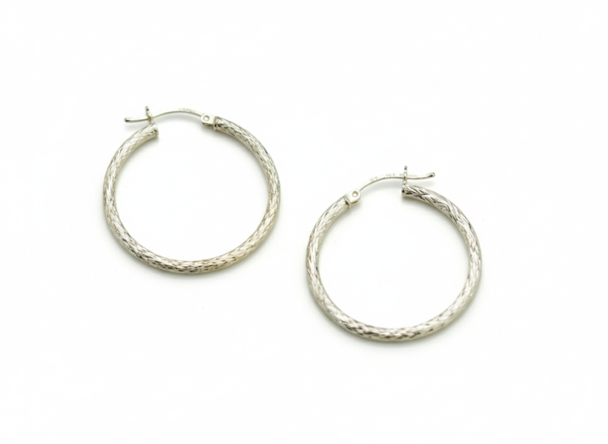 Huggies Classic Earrings in Sterling Silver 925