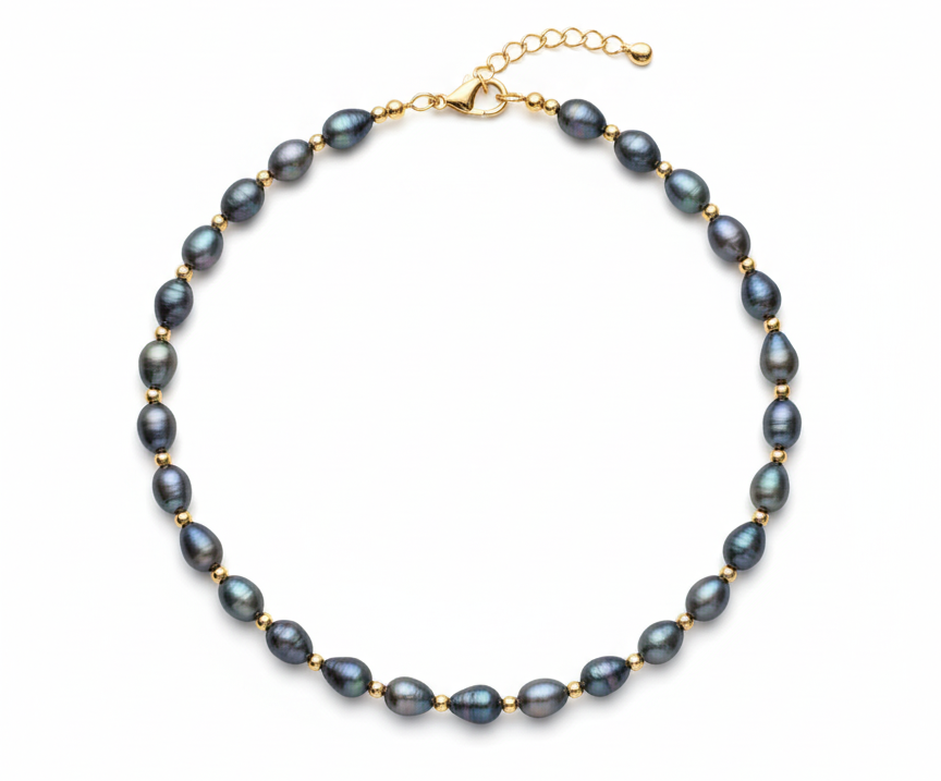 Dark Fresh water Pearl Necklace