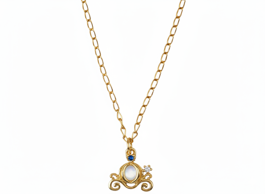 Disney Carriage Pendant Necklace – 18K Gold Plated