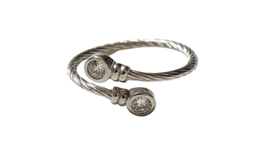 Two Zirconia Ring – Sterling Silver 925