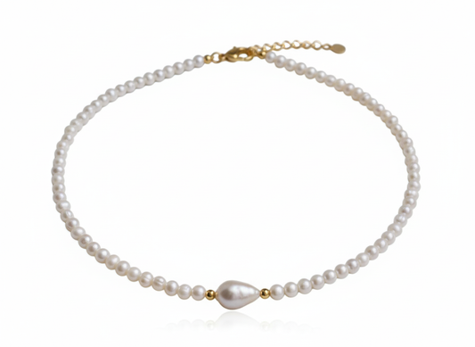 Freshwater Pearl Necklace with Mother of Pearl