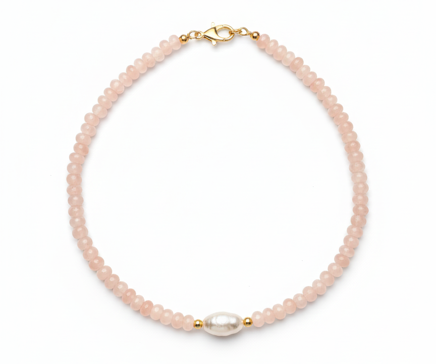 Necklace Pink Opal & Mother Pearl