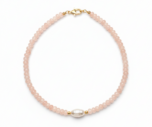 Necklace Pink Opal & Mother Pearl