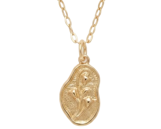 Rose Sun Pendant Necklace – 18K Gold Plated