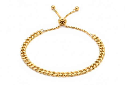 Chain Bracelet in Gold Plated 18k – Adjustable
