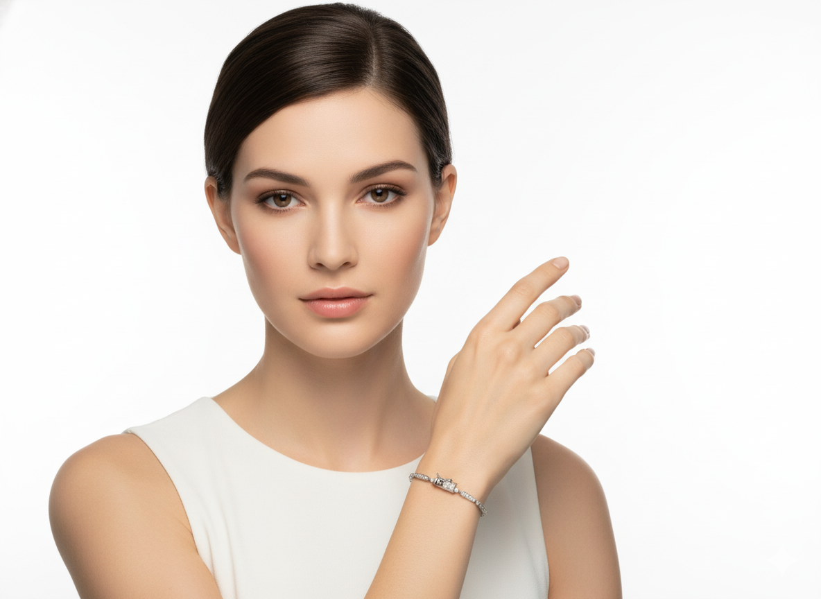 Crystal Bracelet Sterling Silver 925