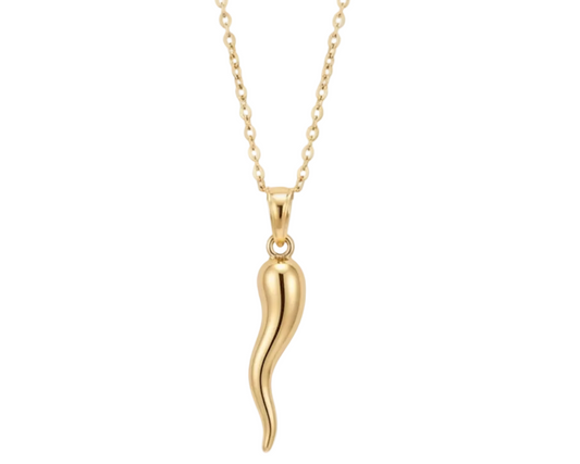 Chilli pendant & Necklace – 18K Gold Plated