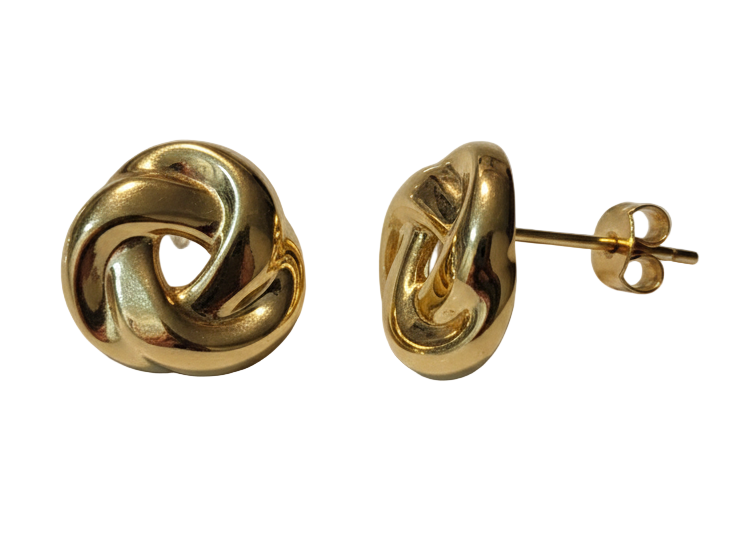 Big Classic Earrings Vintage  -18k Gold Plated -Size: