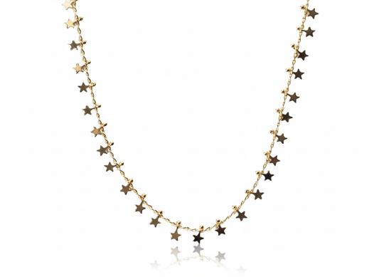 18K Gold-Plated Small Stars Necklace