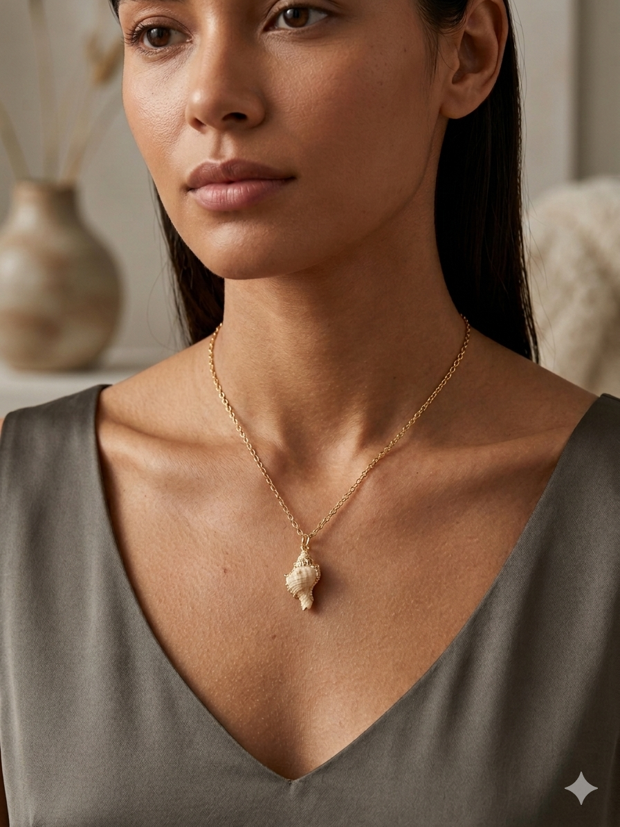 Shell Necklace – 18k Gold Plated