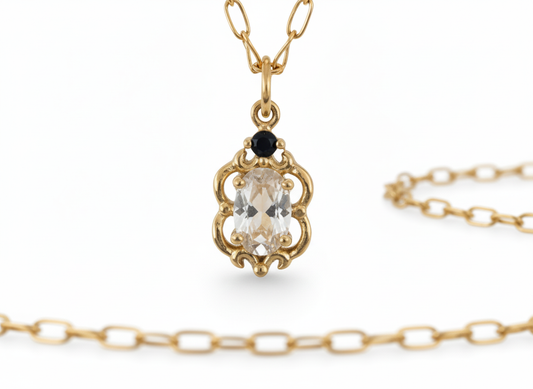 Disney Mirror Pendant Necklace – 18K Gold Plated