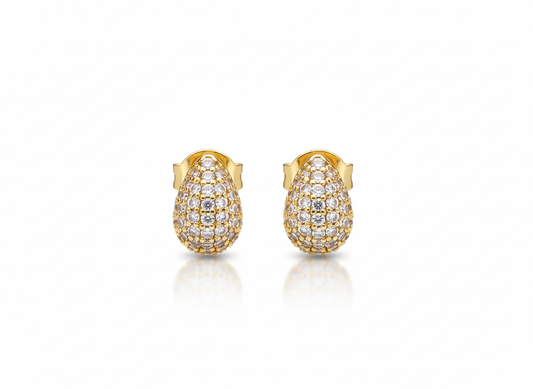 Earrings Mini Drops with Zircons.