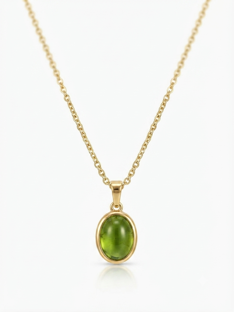 Agate Pendant Necklace – 18K Gold Plated