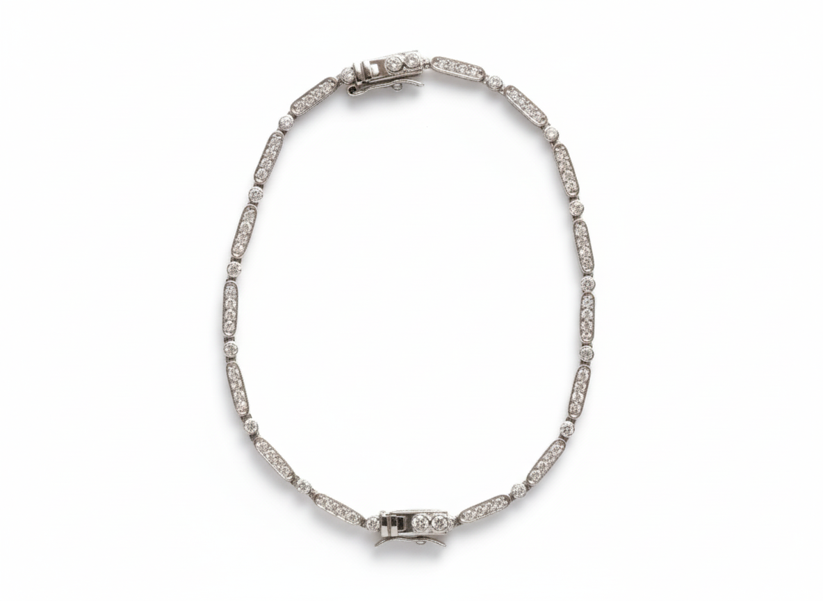 Crystal Bracelet Sterling Silver 925