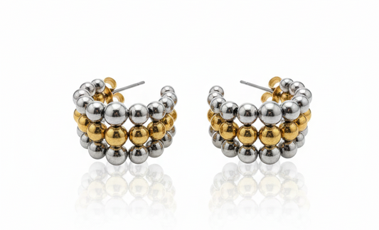 Hoops Silver & Gold -18K Gold Plated