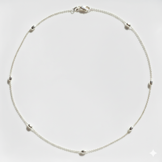 Bobble Chain Necklace in Sterling Silver 925