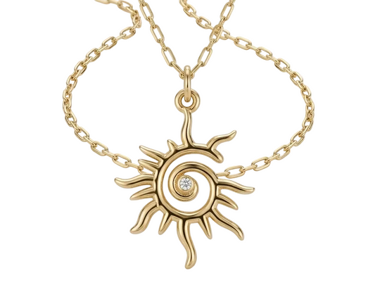 Gold Plated 18k Square Chain Necklace with Natural Mother Pearl