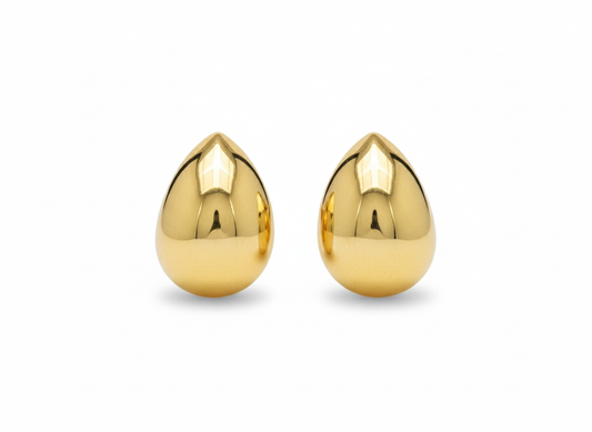 Huggies Drops Chunky Earrings - Gold Plated 18k