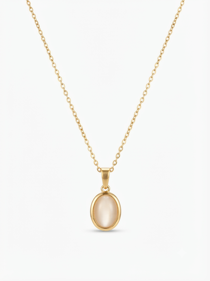 Agate Pendant Necklace – 18K Gold Plated