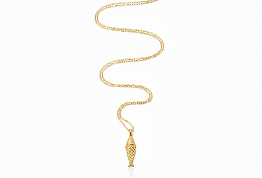 Fish  Zirconia Necklace – Gold Plated 18K