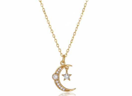 Noon & Star Mobile Necklace – 18K Gold Plated