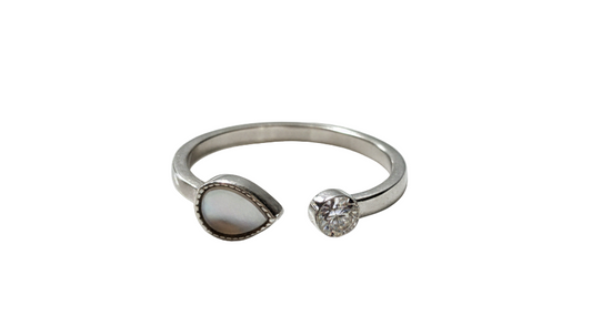 Seashell Zirconia Ring – Sterling Silver 925