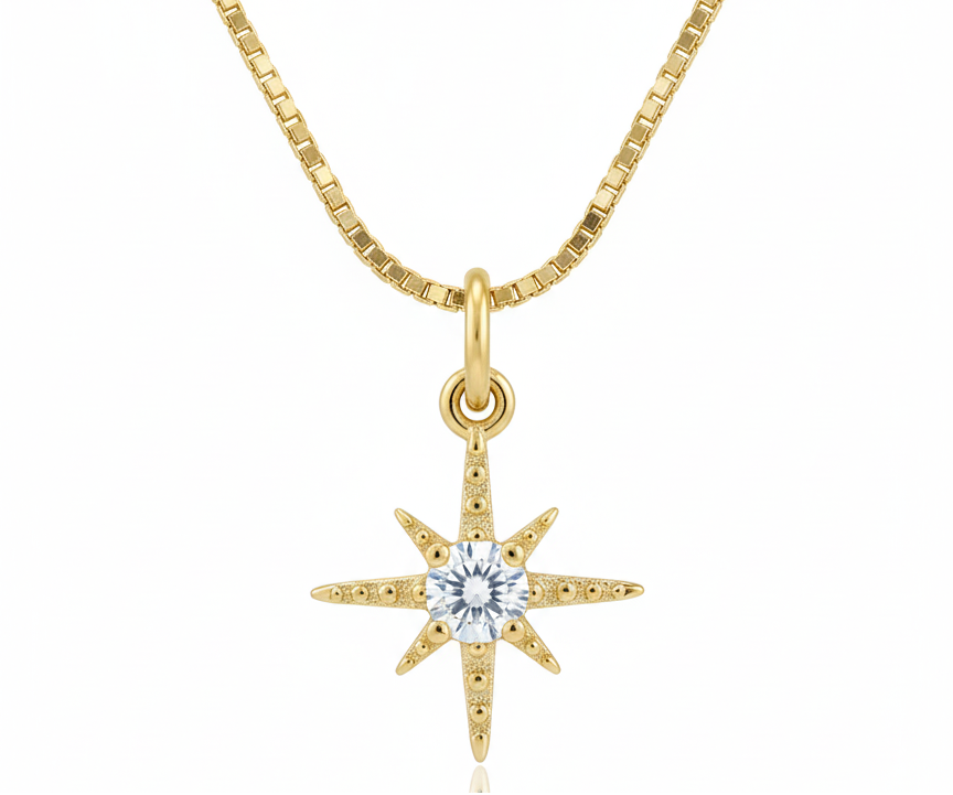 Mini Star Zirconia Necklace – 18K Gold Plated