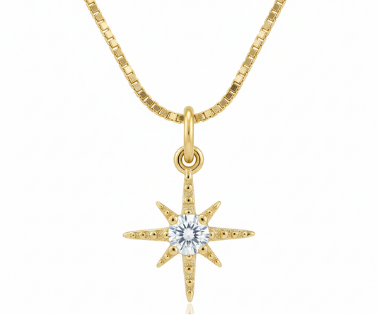 Mini Star Zirconia Necklace – 18K Gold Plated