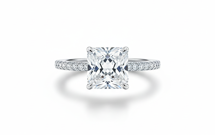 Square Zirconia Ring – Sterling Silver 925