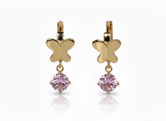 Huggies with Zirconia and- 18K Gold Plated