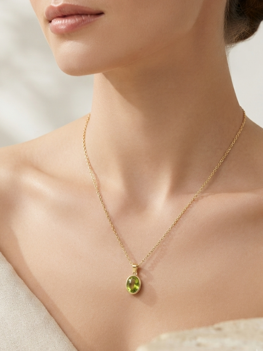 Agate Pendant Necklace – 18K Gold Plated