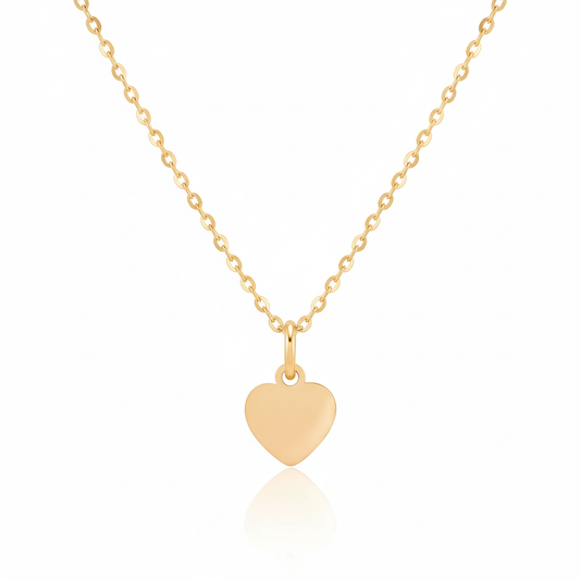 Simple Heart Necklace – 22K Gold Plated