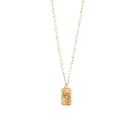 Start square with zircon Necklace